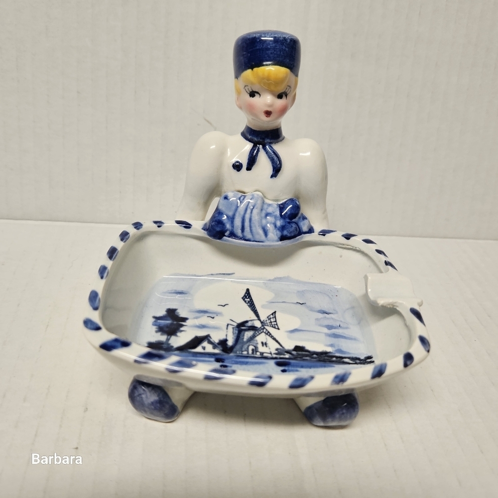 Vintage 50s/60s Japan Handpainted Dutch Boy Ashtray